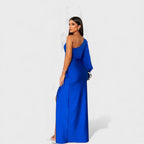 The Celeste — One-Shoulder Satin Maxi Dress