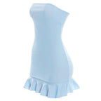 Baby Blue Off Shoulder Mini Dress