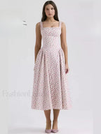 Fragmented Flower Midi Dress