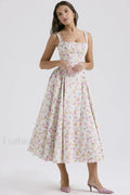 Fragmented Flower Midi Dress