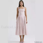 Fragmented Flower Midi Dress