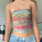 Boho Bandeau Off-Shoulder Tube Crop Top