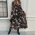 Boho Beach Deep V Neck Maxi Dress