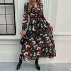 Boho Beach Deep V Neck Maxi Dress