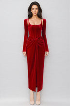 Bardou Pleated and Twisted Ultra Maxi Dress