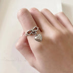 Bow Affection Pendant Gothic Circle