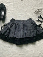 Bow Rebel Informal Charming Mini Skirt