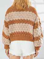Bow Tie Front V-neck Cardigan