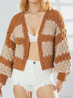 Bow Tie Front V-neck Cardigan