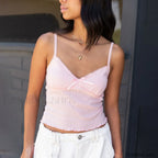 Bow V-Neck Club Crop Top