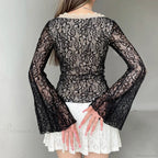 Bow V-neck Knit Top