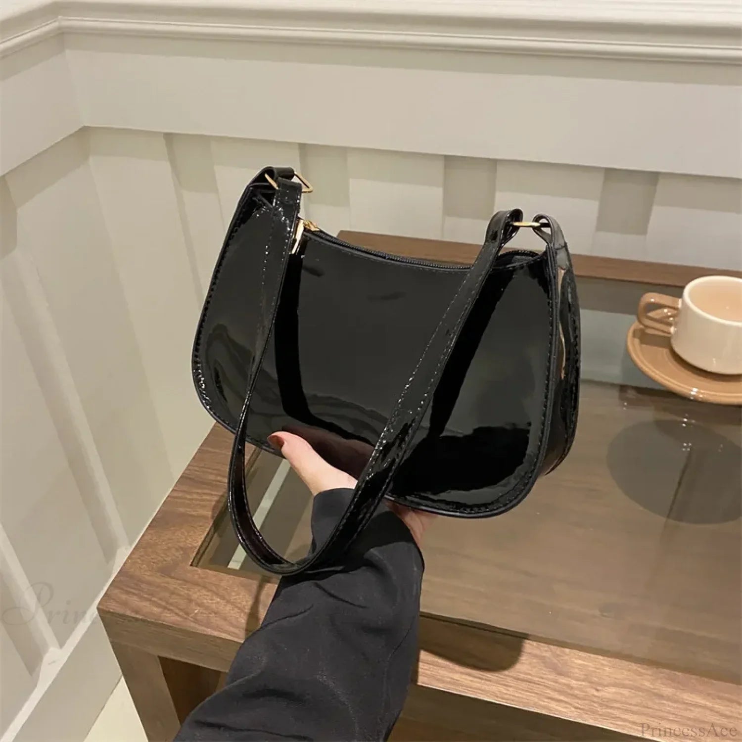 Bright Color Solid Square Shoulder Bag