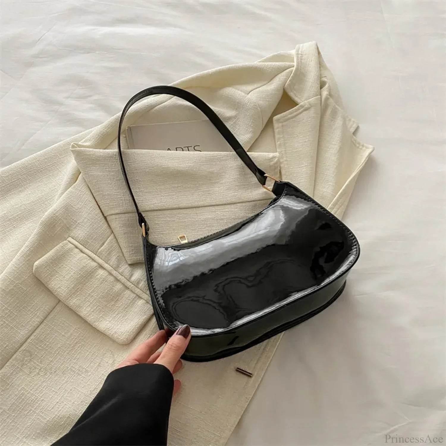 Bright Color Solid Square Shoulder Bag