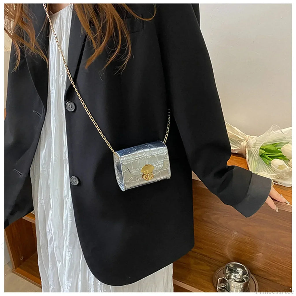 Bright Leather Mini Crossbody Bag
