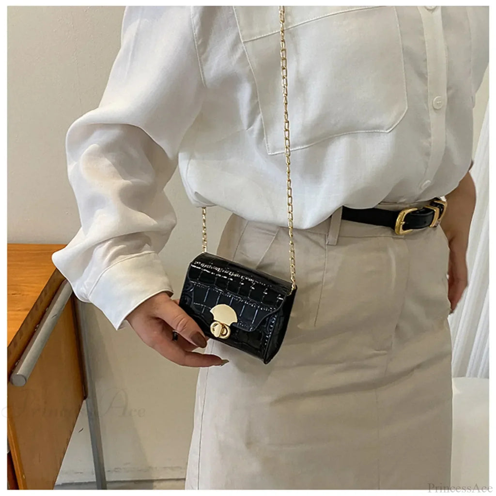 Bright Leather Mini Crossbody Bag