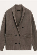 British Style Wool Knit Cardigan