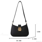 Brown Gold Buckle Vintage Shoulder Bag