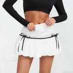Bubble Bow Tie A-Line Skirt