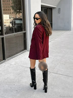 Burgundy Suit Coat