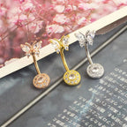 Butterfly CZ Sparkling Gothic Belly Ring