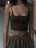 Button Front Graceful Corset Top