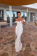 Elegant White Fishtail Maxi Dress