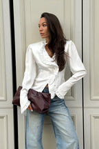 Victorian Ruffle Trim Blouse