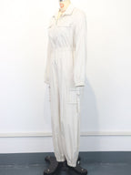 Cargo Jumpsuit With Elastic Waist And Pockets For Women 2026