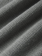 Solid Cable Knit Splice Turtleneck Sweater