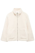 Solid Color Stitching High Collar Long Sleeve Loose Pocket Woolen Coat