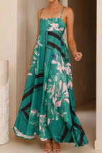 Printed Square Neck Cami Maxi Dress