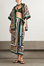 Moroccan Oversized Printed Shirt Dress Set