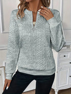 | Elegant Zip-Up Sweater