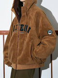 Reversible Lambswool Hooded Drawstring Embroidered Jacket
