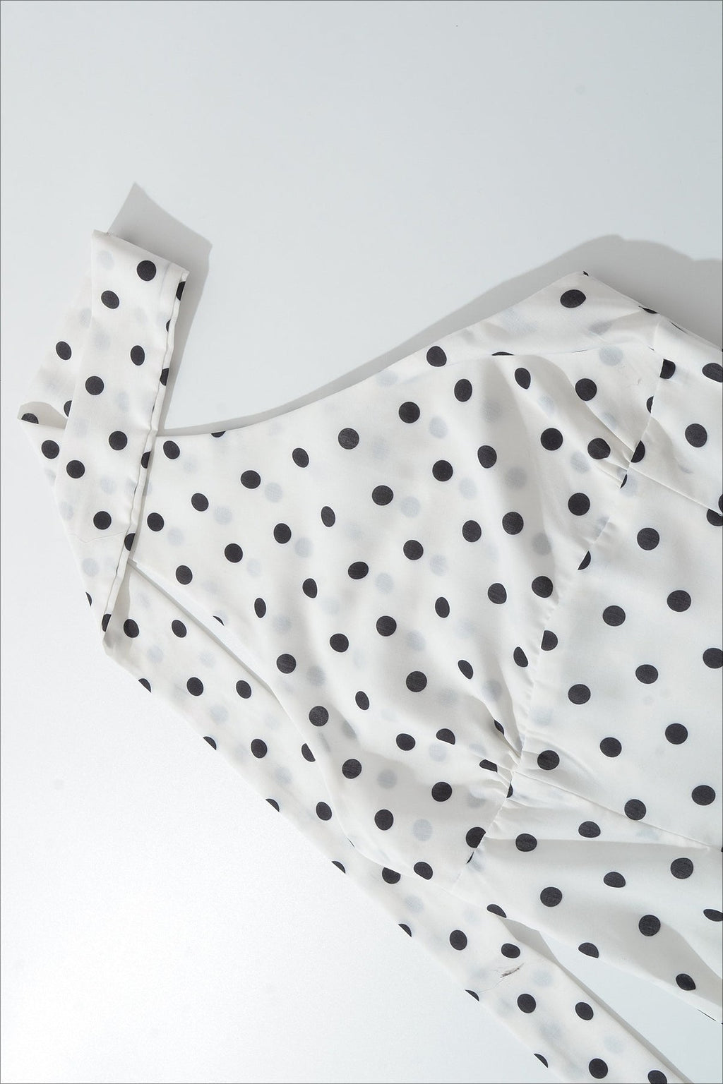 White One Shoulder Choker Neck Polka Dot Bubble Hem Mini Dress
