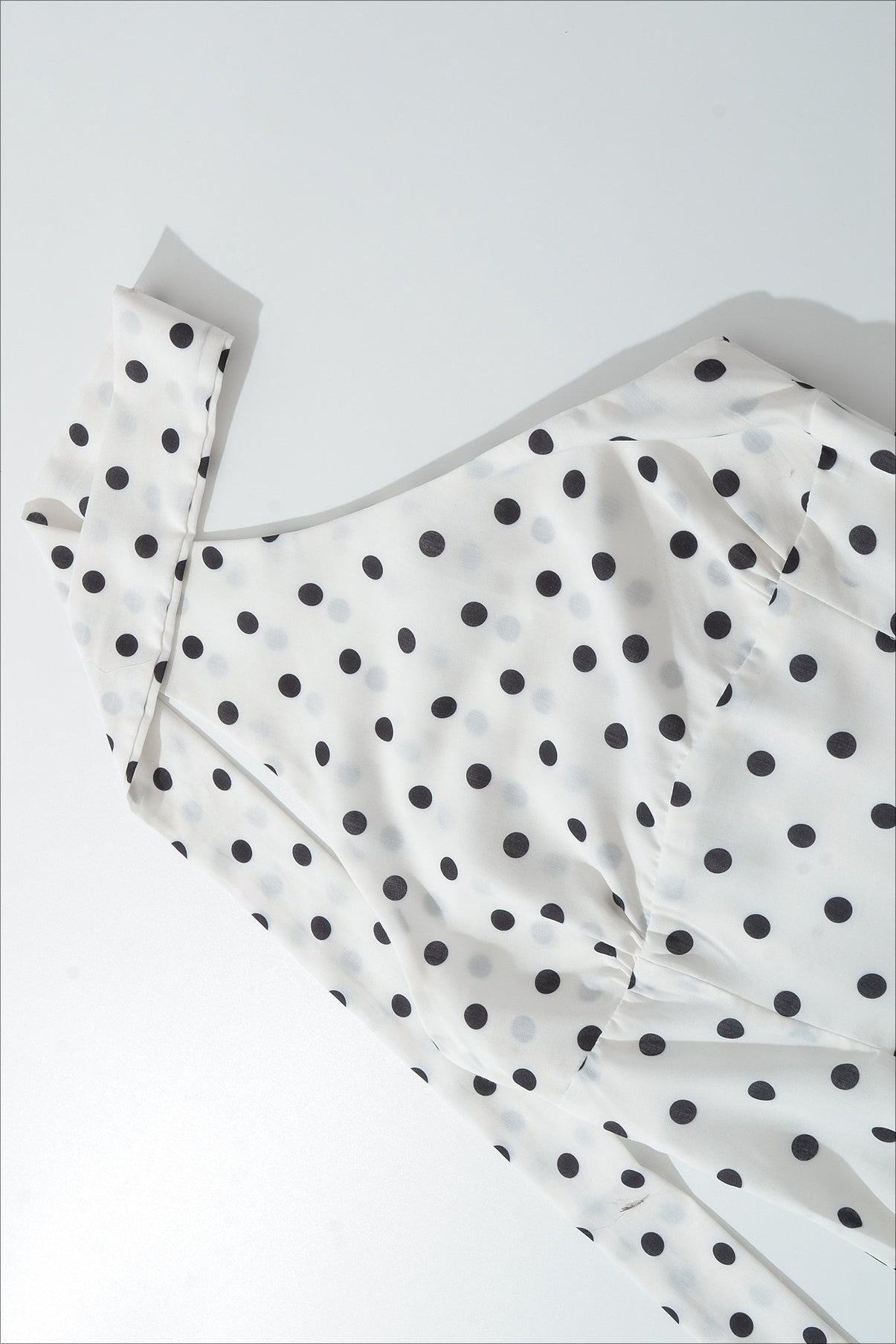 White One Shoulder Choker Neck Polka Dot Bubble Hem Mini Dress