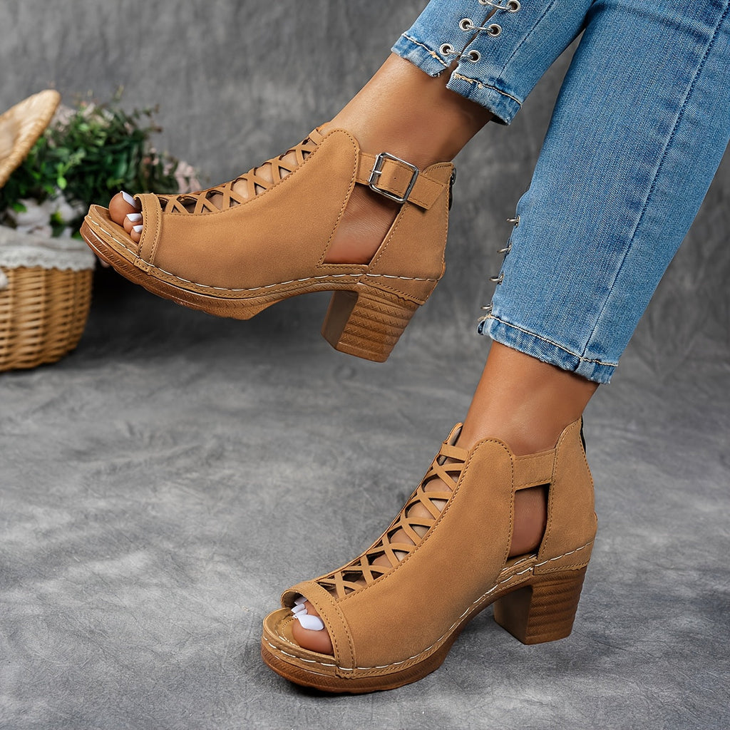 | Lattice-Heel Sandals