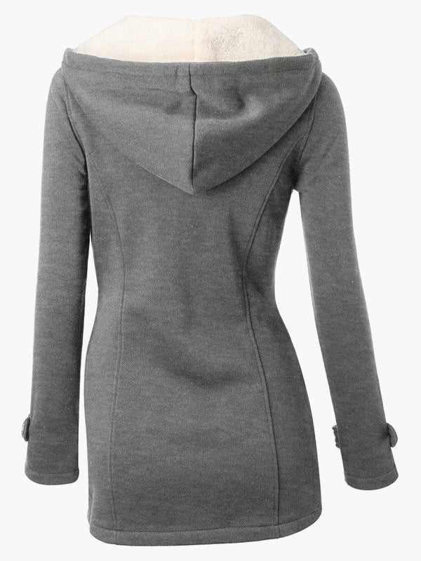 Winter Jackets For Women Hoodie Gray Coat Outerwear