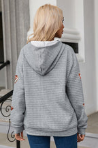 Blue Zone Planet | Drawstring Football Long Sleeve Hoodie