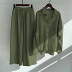 Casual  Loose Wide Legs Two-Pieces Set