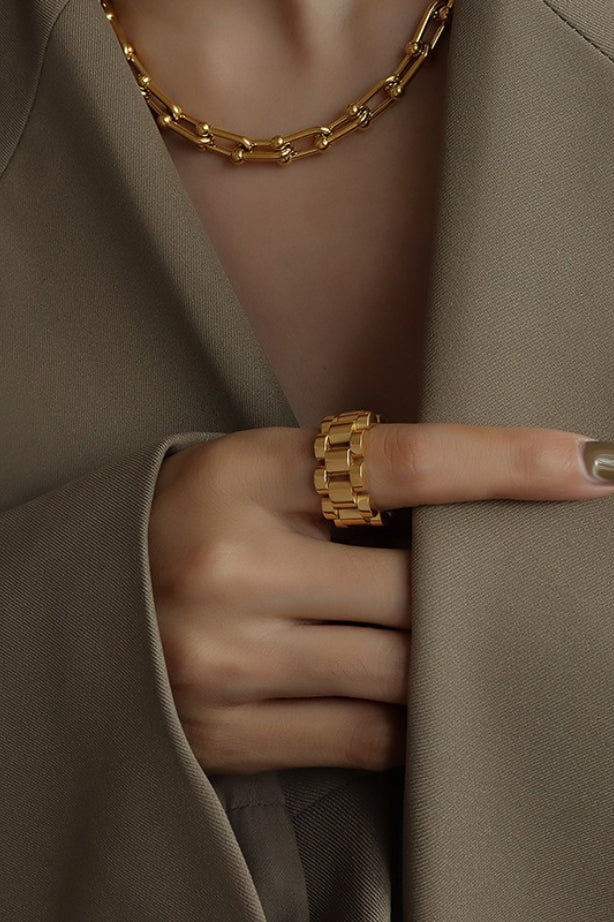 Manual Craft Exaggerated Titanium Steel Ring