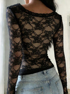 Lace Panels Long Sleeve
