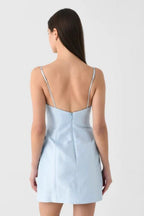 Floral Strapless Backless Mini Graduation Party Dress