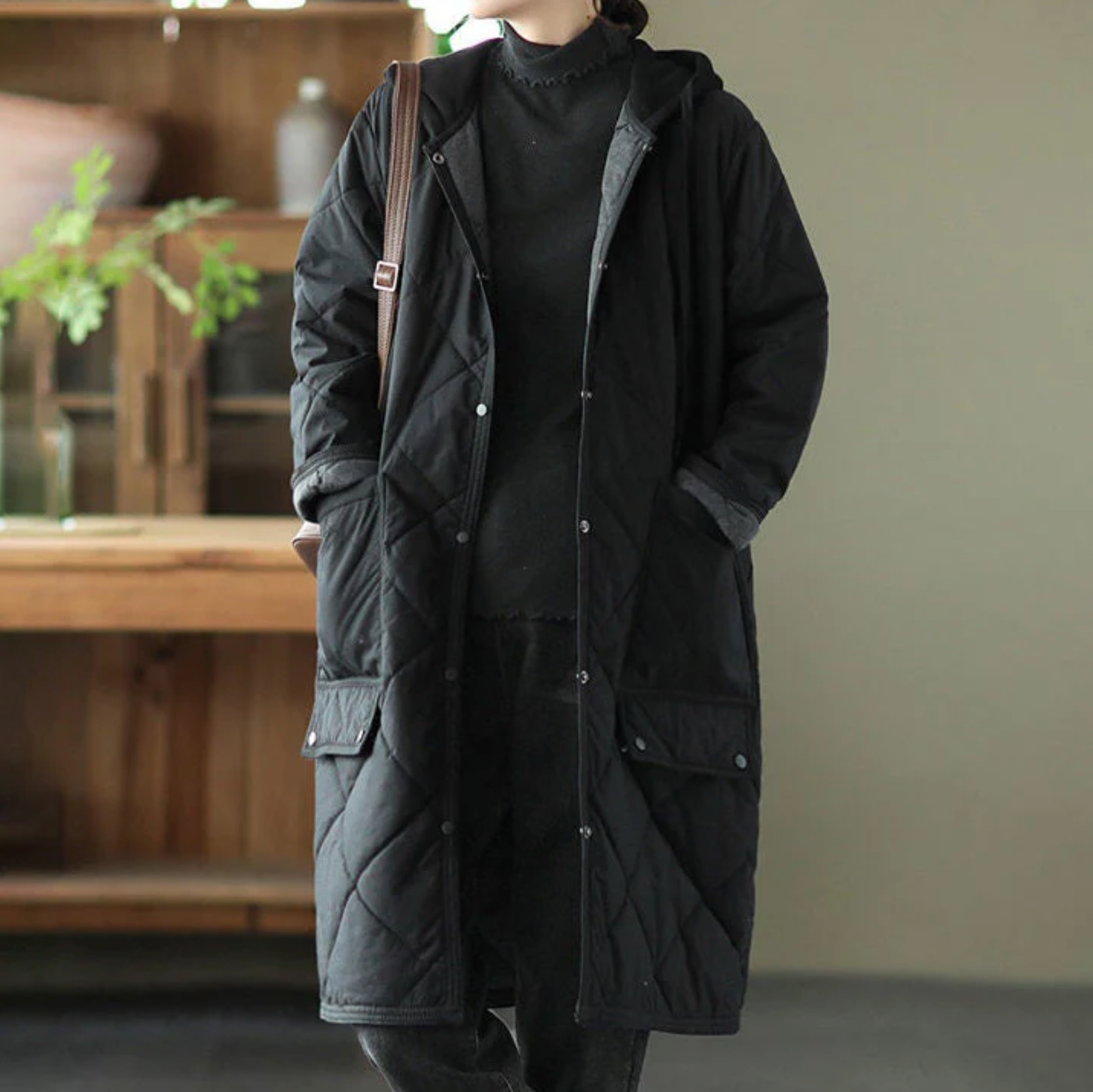 | Long padded coat