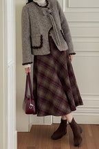 Vintage Red Mohair Skirt