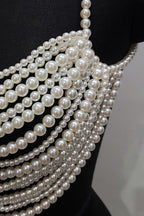 Multi-layer Faux Pearl Bra