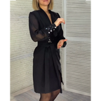 Jacqueline Chic Glitter Dress Elevated Occasion Wear