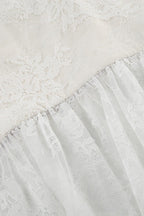 Lace Sweetheart Spaghetti Strap Ruched Bustier High Split Mermaid Maxi Dress