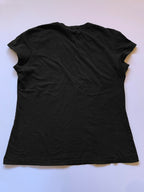 Solid Crew Neck Cropped Short Sleeve Tee