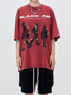 Animal Print Oversized Short Sleeve Tee